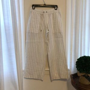 Athleta cropped linen pants